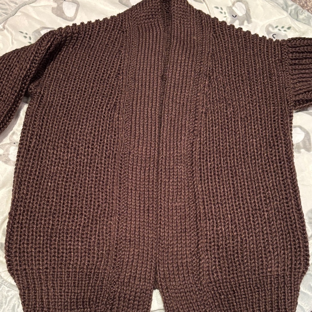 Cozy Brown Knit Cardigan